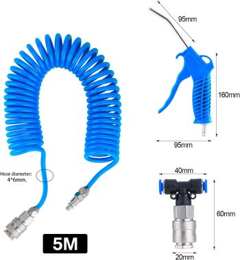 In Cab Air Gun with Flexible 5 metre air line and T fitting